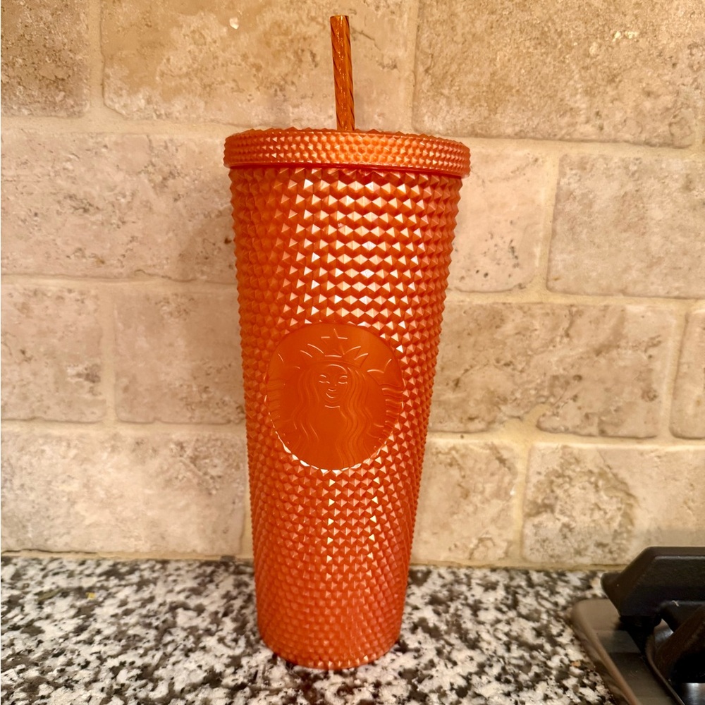 NWT Orange Starbucks Studded Tumbler!…